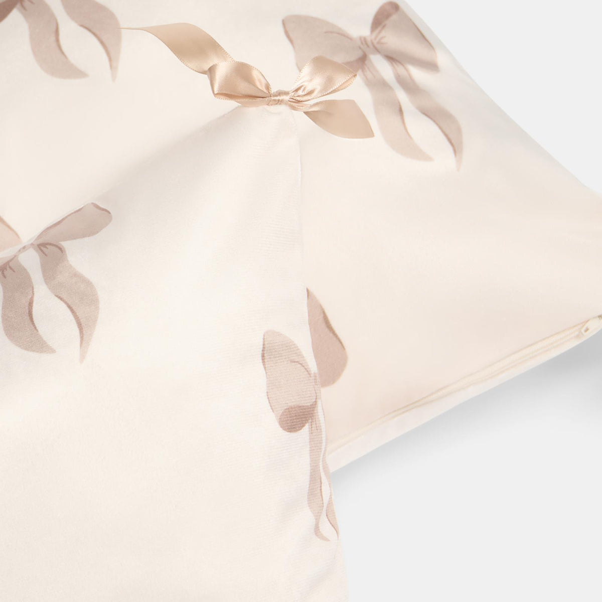 OHS Bows Cushion Covers Matte Velvet Living Room Square Pillowcases Home Decor