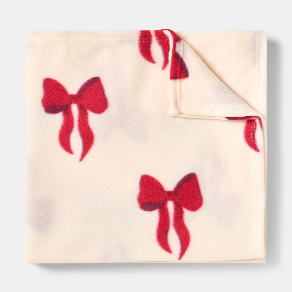 OHS Bows Throw Blanket Soft Polar Fleece Winter Thermal Bedspread Home Decor