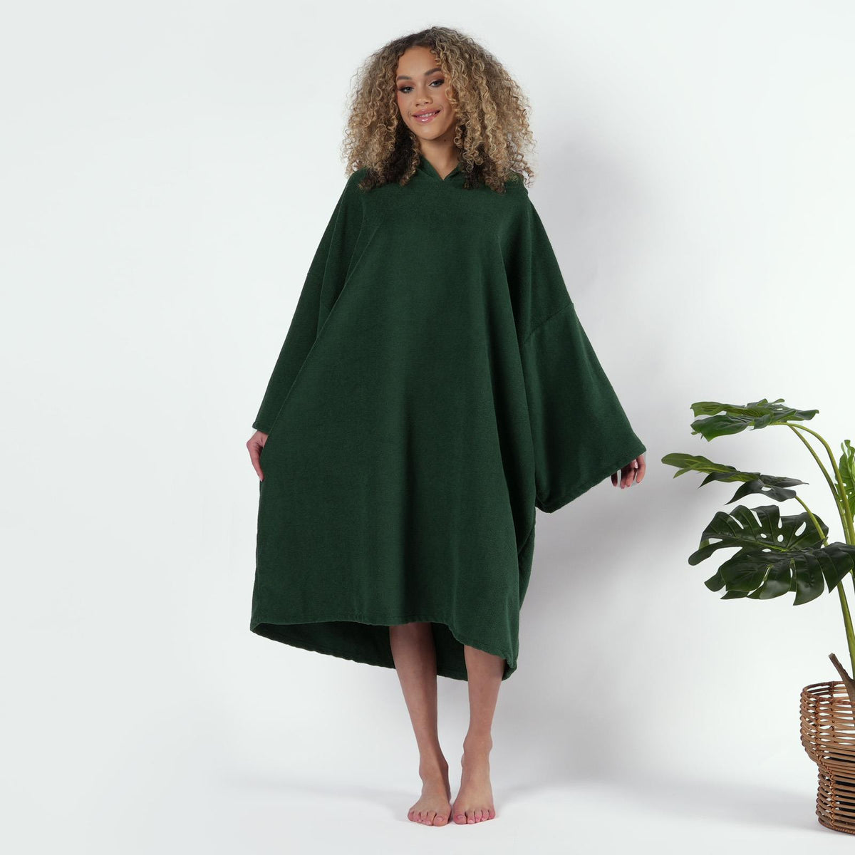 OHS Hooded Towel Poncho Adult Absorbent Dry Beach Swim Bath Changing Robe