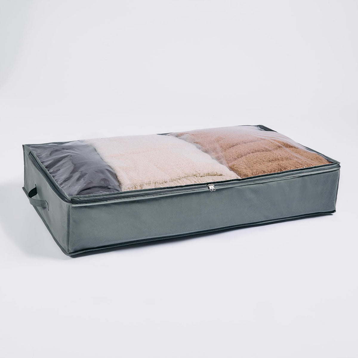 Large Underbed Storage Bags 2 Pack Clothes Shoes Organiser Folding Zipped Cube