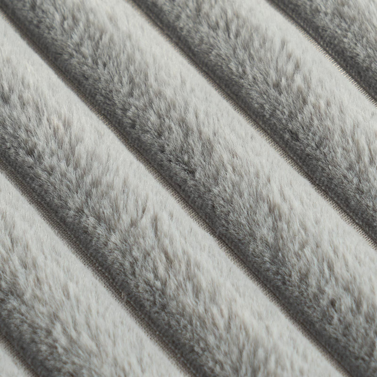 OHS Faux Fur Ribbed Fleece Throw Over Bed Blanket Warm Supersoft