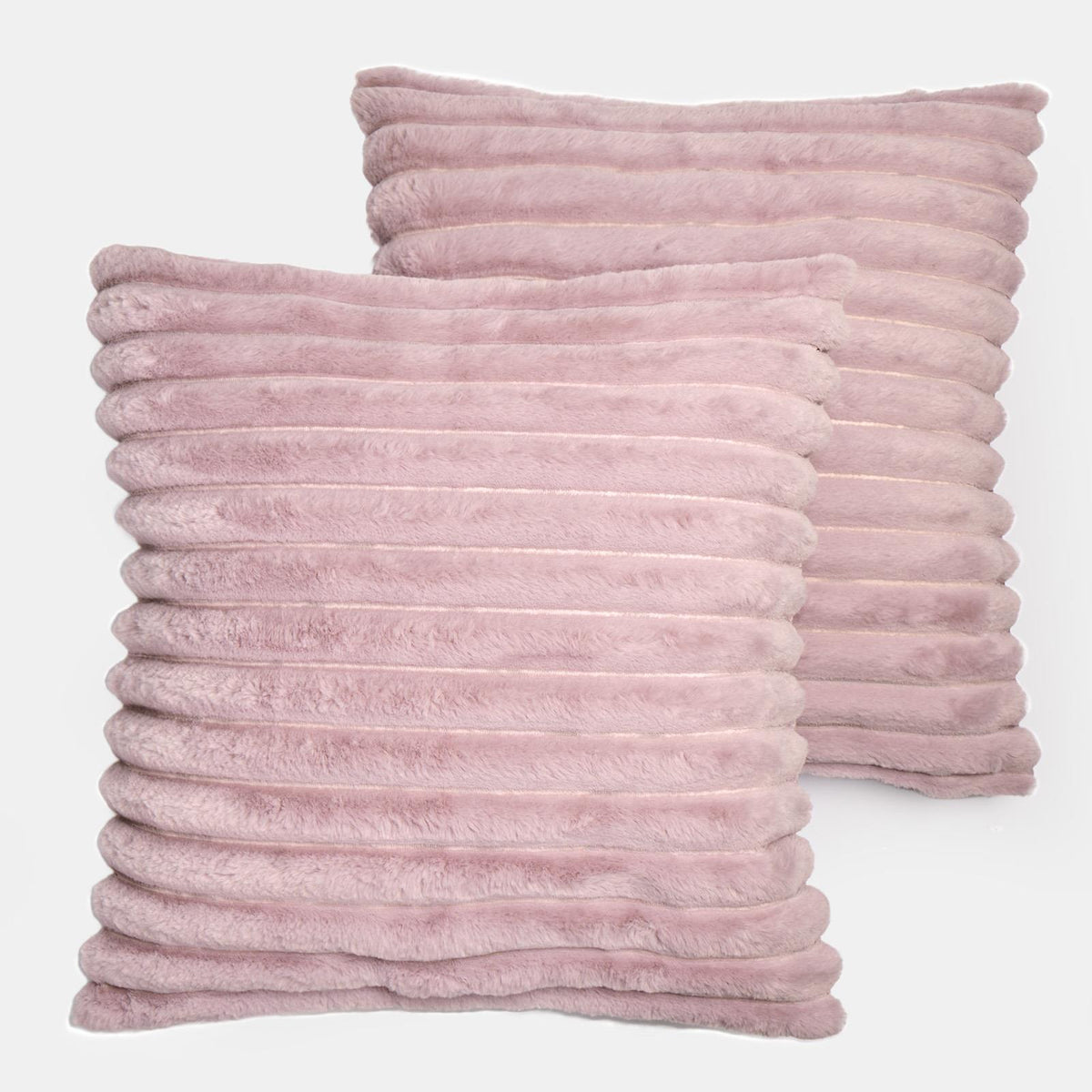 OHS Thick Rib Cushion Covers Faux Fur Soft Fleece Square Pillowcases Home Decor