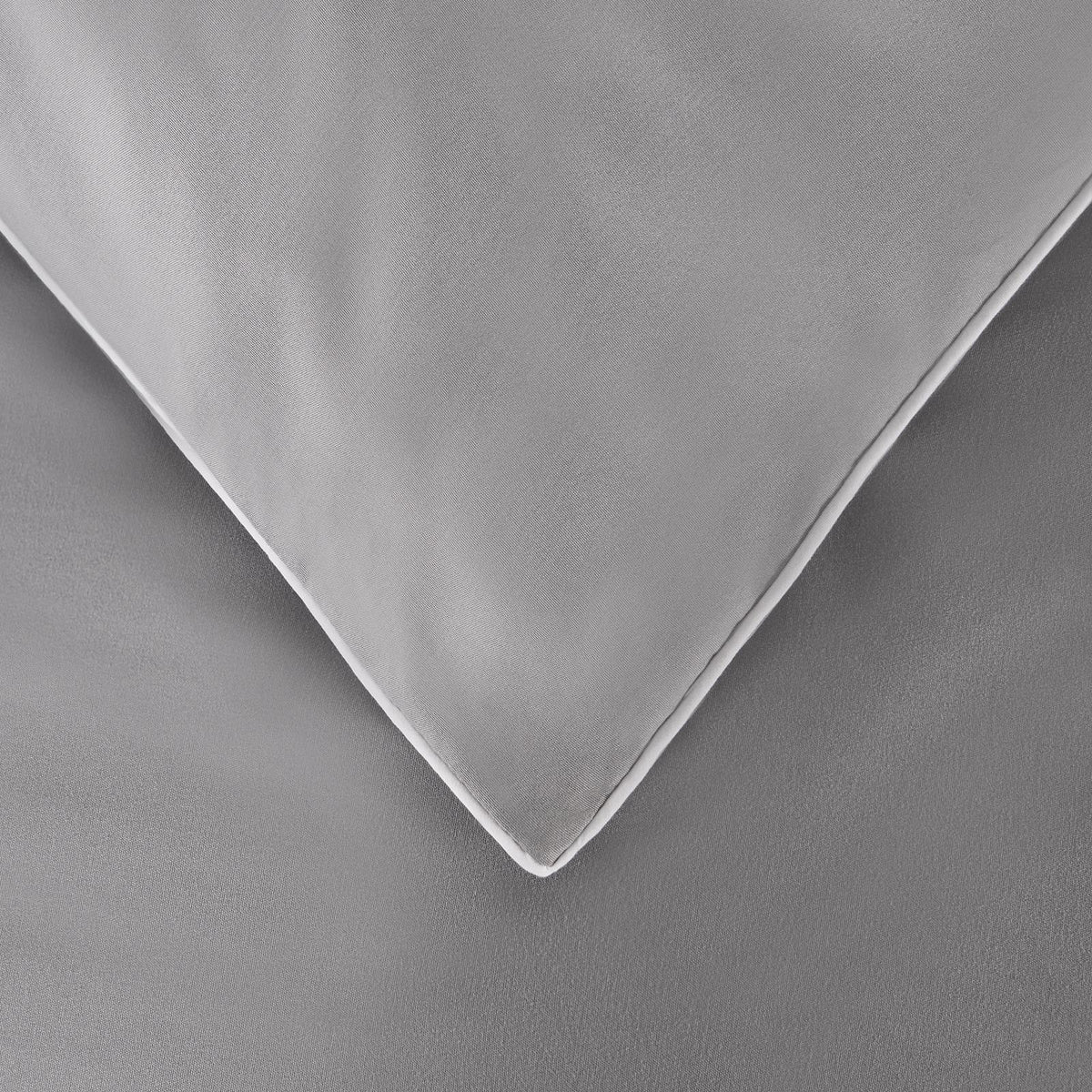 OHS Piped Edge Duvet Cover Set Soft Quilt Pillowcase Bedding Double King Size