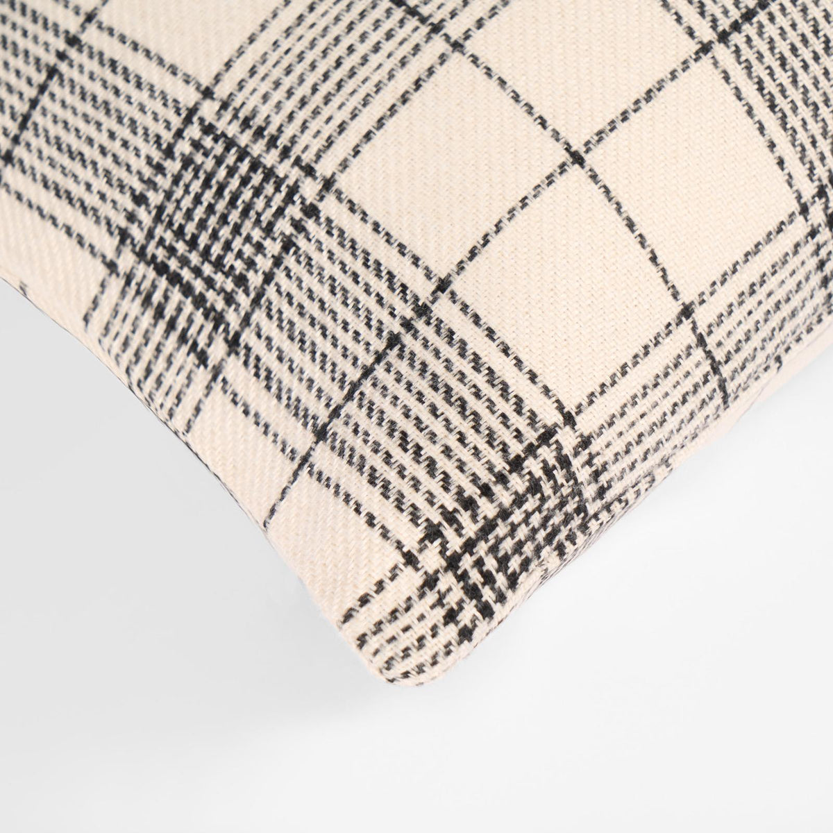 OHS Woven Check Cushion Covers 2 Pack Cases Luxury Home Decor