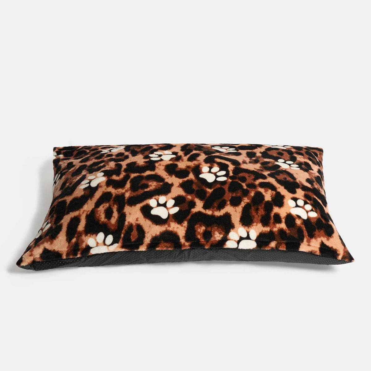 OHS Print Pet Bed Fleece Paw Checks Leopard Stripes Xmas Calming Cushion Dog Cat