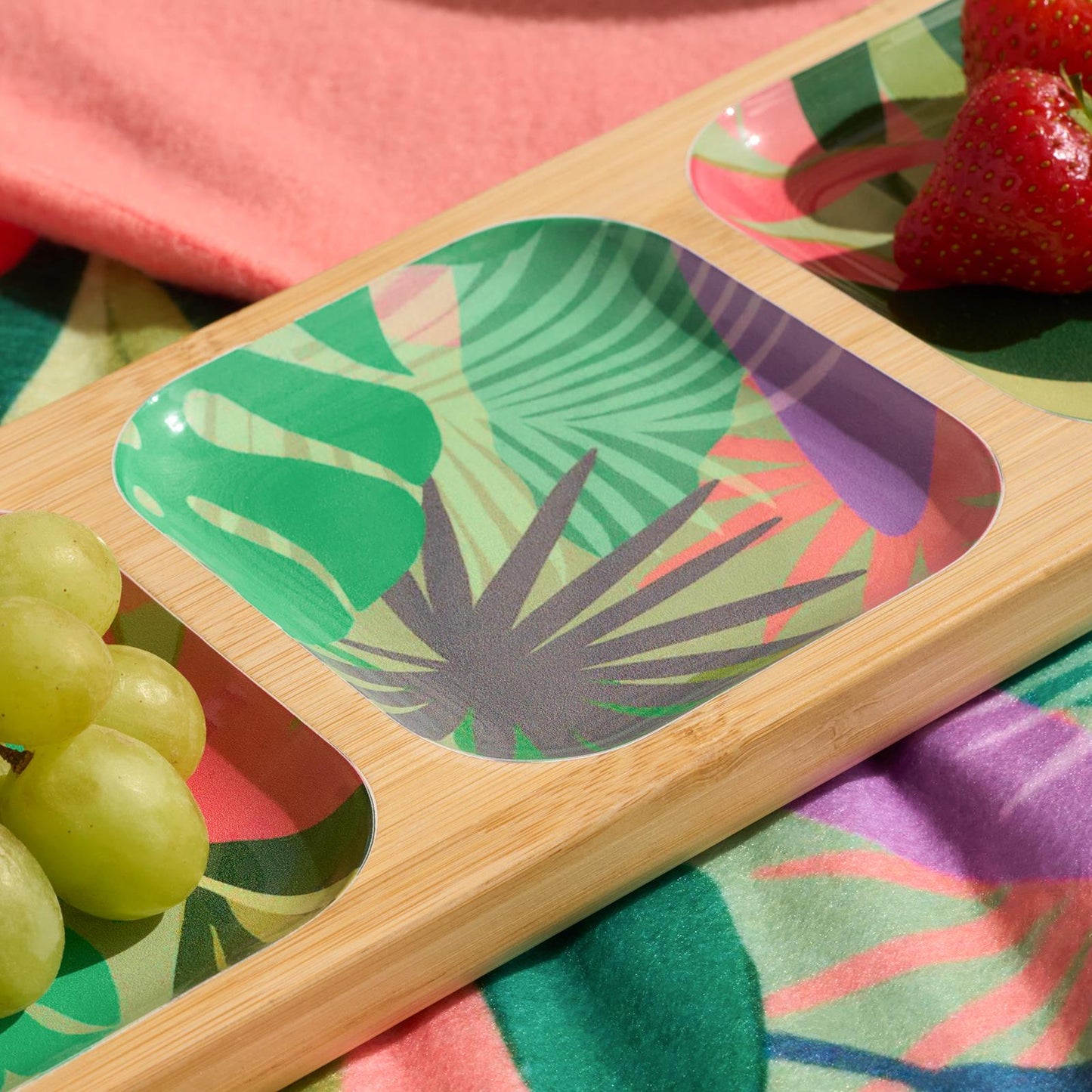 OHS Printed Picnicware Wine Cooler OR Picnic Blanket OR Bag Plates Bowls Glasses