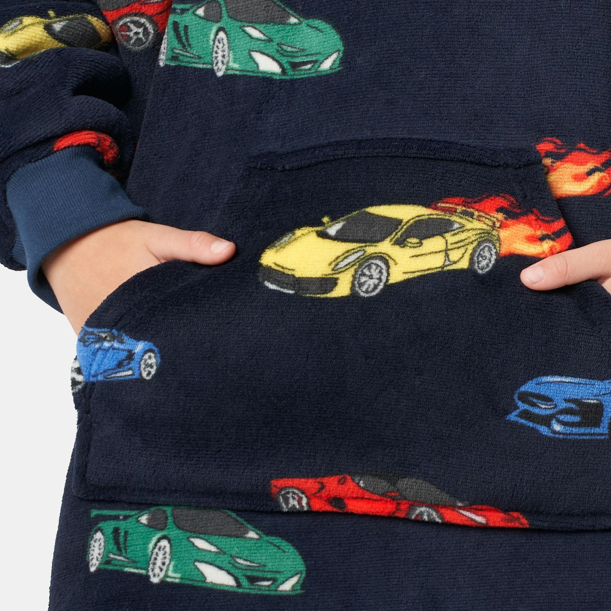 Kids Hoodie Blanket Oversized Sherpa Fleece Jumper Sweatshirt Soft Warm Throw