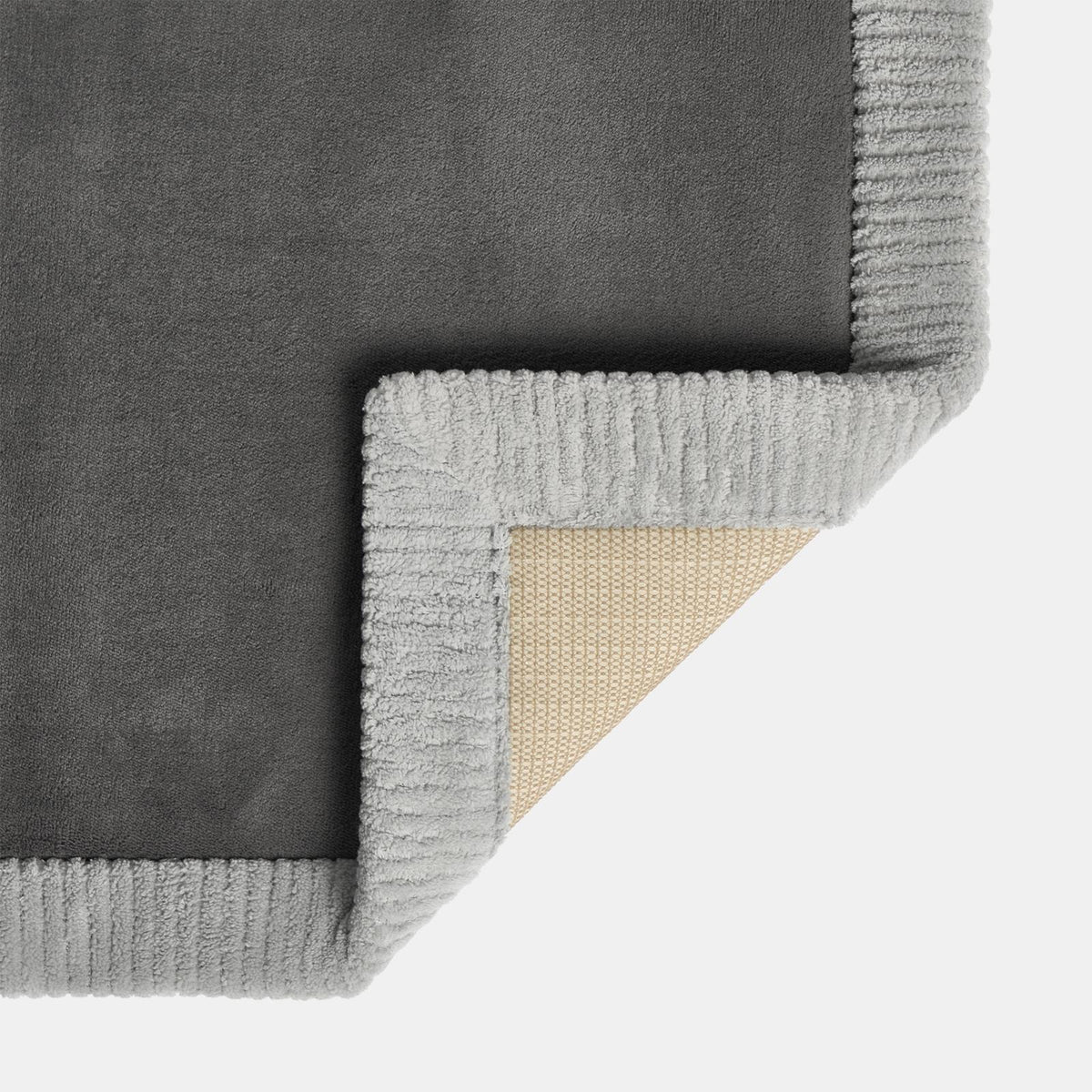 OHS Foam Bath Mat Contrast Border Trim Soft Absorbent Non Slip Shower Rug