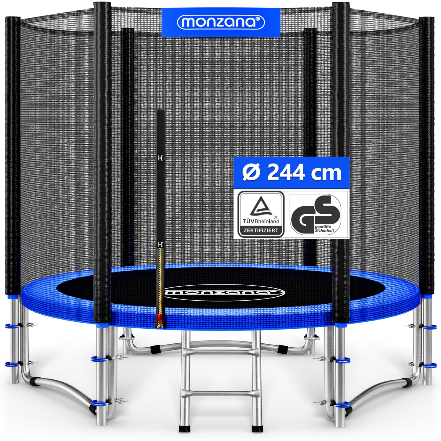 MONZANA® 6ft/8ft/10ft/12ft/14ft Trampoline Outdoor Set with Safety Net Ladder Heavy Duty Frame Cover Spring Tool for Kids Adults Garden Fitness Play Equipment Trampoline