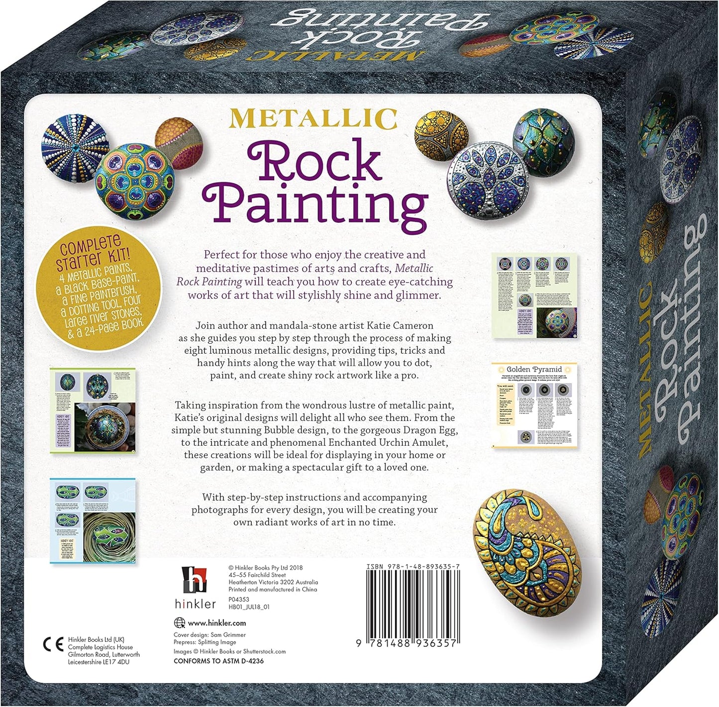 Hinkler - Metallic Rock Painting - Rock Painting Complete Starter Kit - Arts and Crafts for Everyone - Gift for Art Lovers - Includes Rocks, Metallic Paint and More [Paperback] Pty Ltd