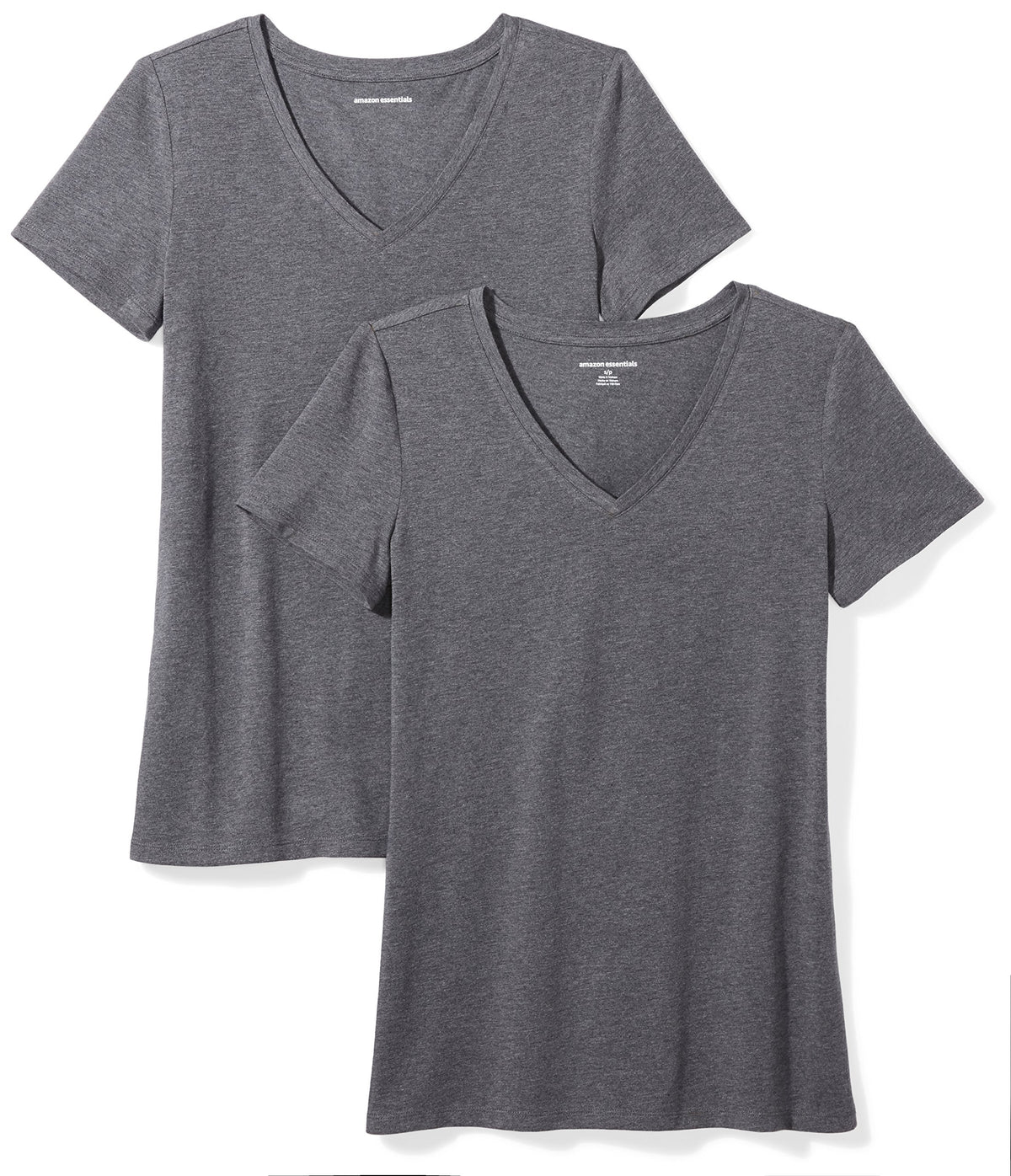 Amazon Essentials Women's Regular-Fit Short-Sleeve V-Neck T-Shirt, Multipacks