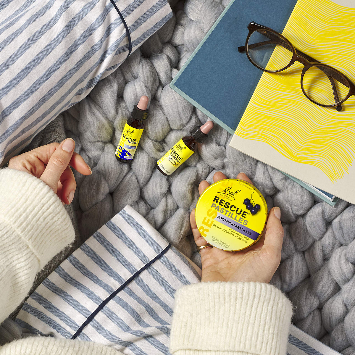 Rescue Remedy Pastilles | Orange & Elderflower Flavoured | Daily Support for Stressful Moments | Bach Original Flower Essences | Chewable Pastilles | 50g Travel Tin