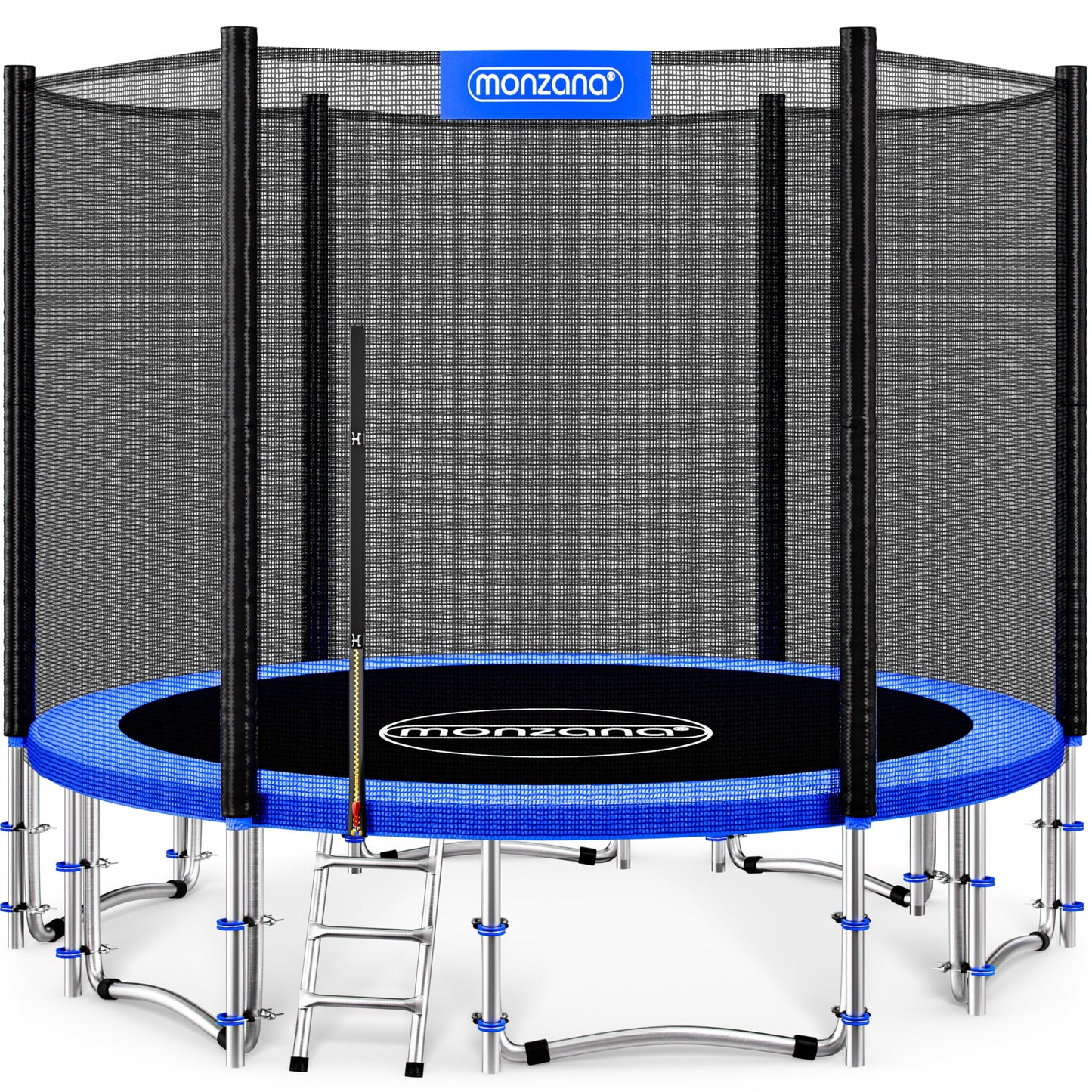 MONZANA® 6ft/8ft/10ft/12ft/14ft Trampoline Outdoor Set with Safety Net Ladder Heavy Duty Frame Cover Spring Tool for Kids Adults Garden Fitness Play Equipment Trampoline