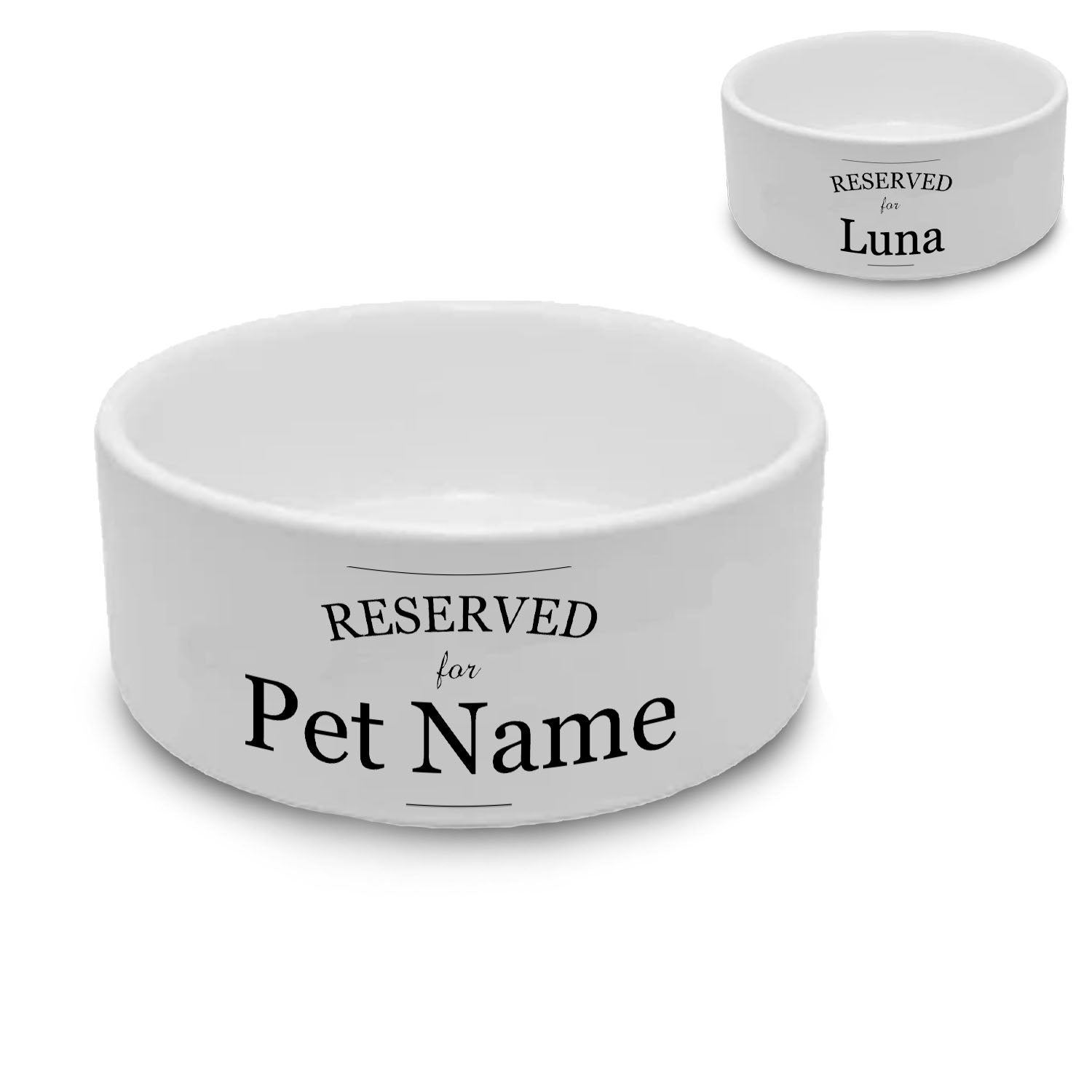 Personalised Dog Bowl with Reserved Design Image 1