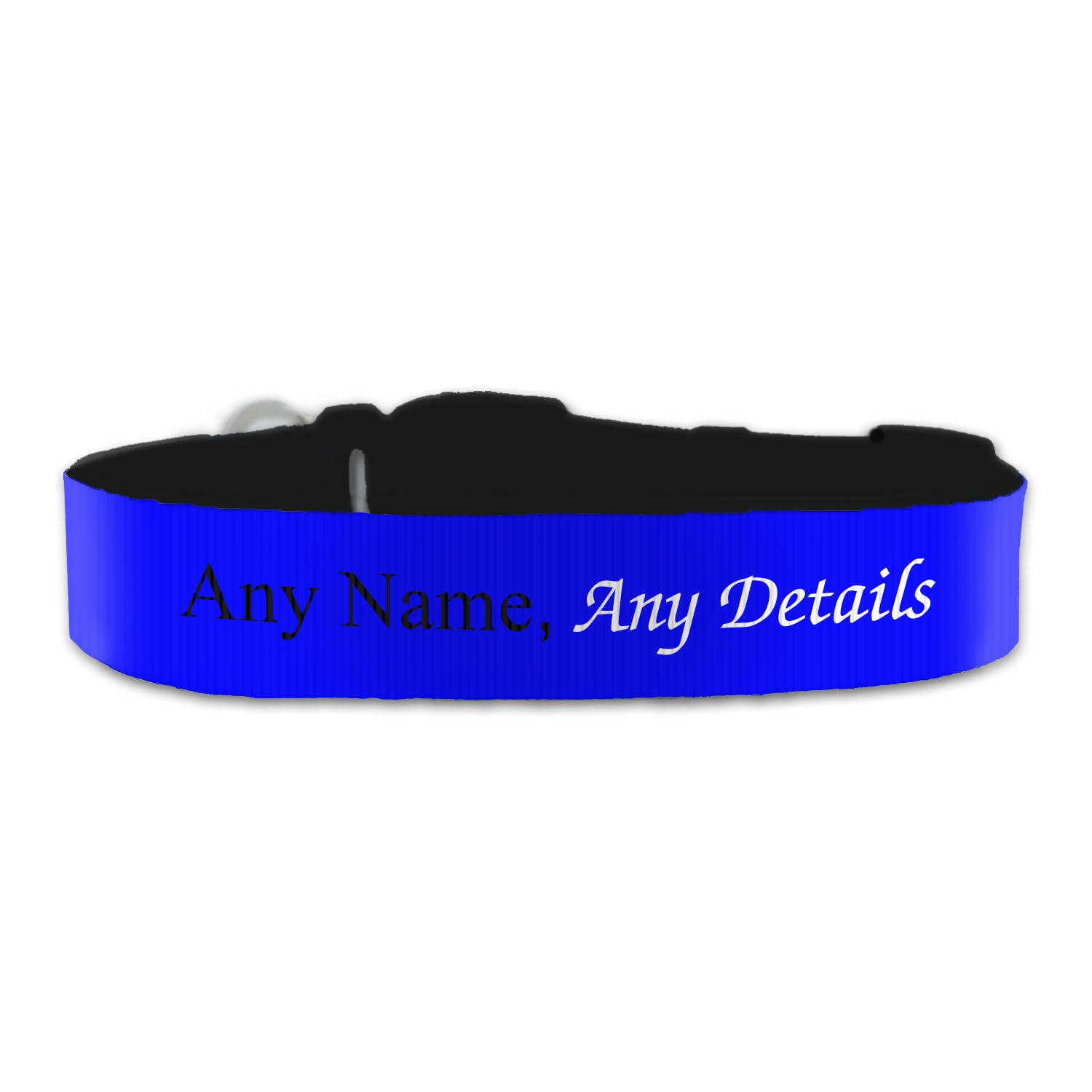 Personalised Large Dog Collar with Blue Background Image 2