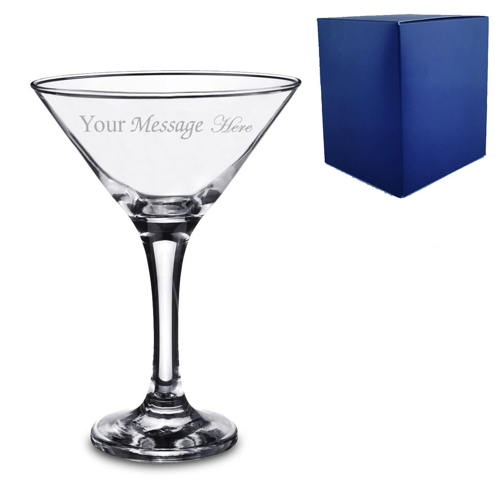 Engraved Petite Martini Glass Image 1