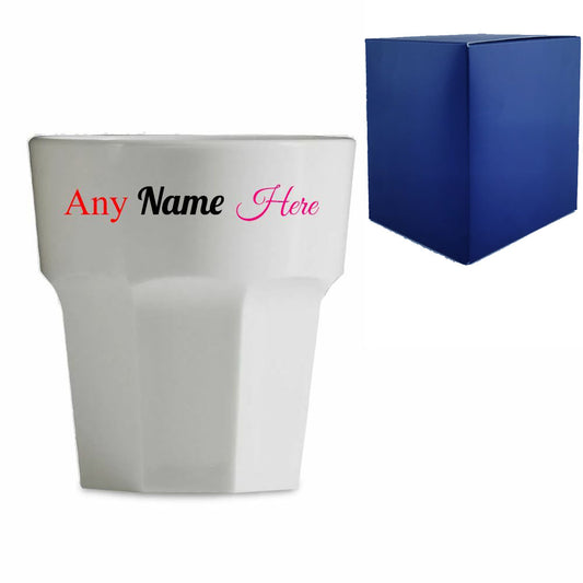 Plastic White Rocks Whisky Tumbler with Gift Box Image 1