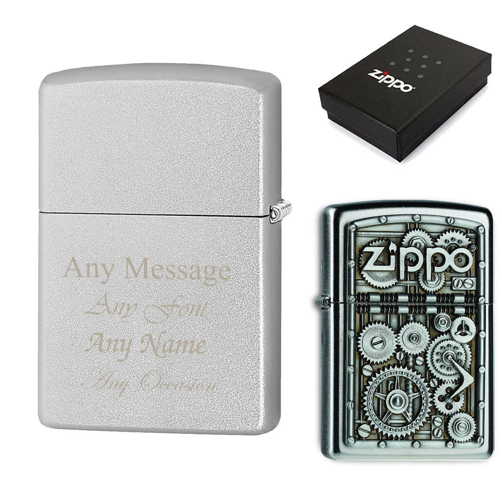 Engraved Engine Emblem Official Zippo Windproof Lighter Image 2