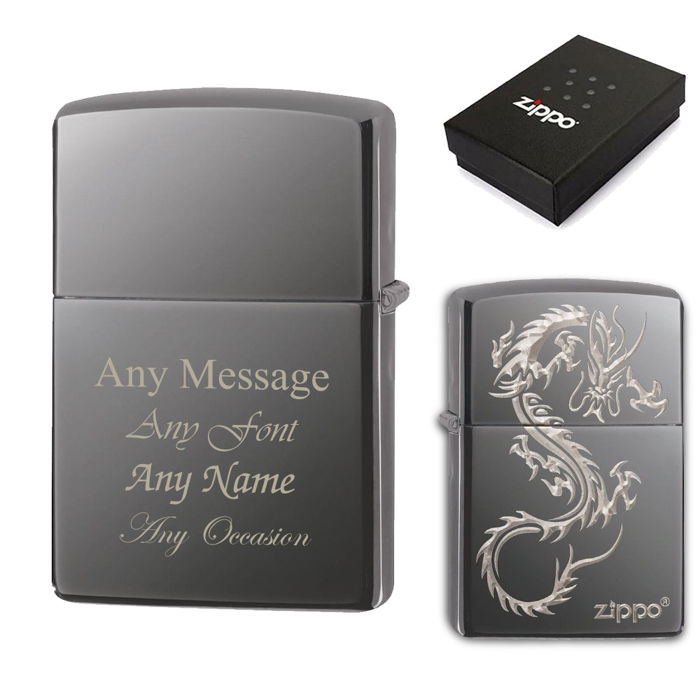 Engraved Chinese Dragon Official Zippo Windproof Lighter Image 1