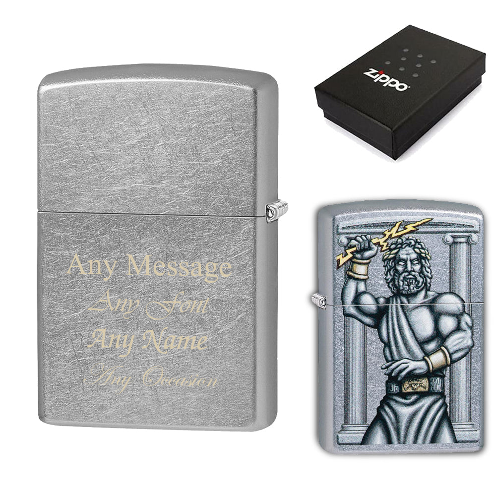 Engraved Zeus Official Zippo Windproof Lighter Image 1