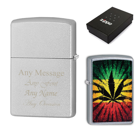 Engraved Rastafari Official Zippo Windproof Lighter Image 1