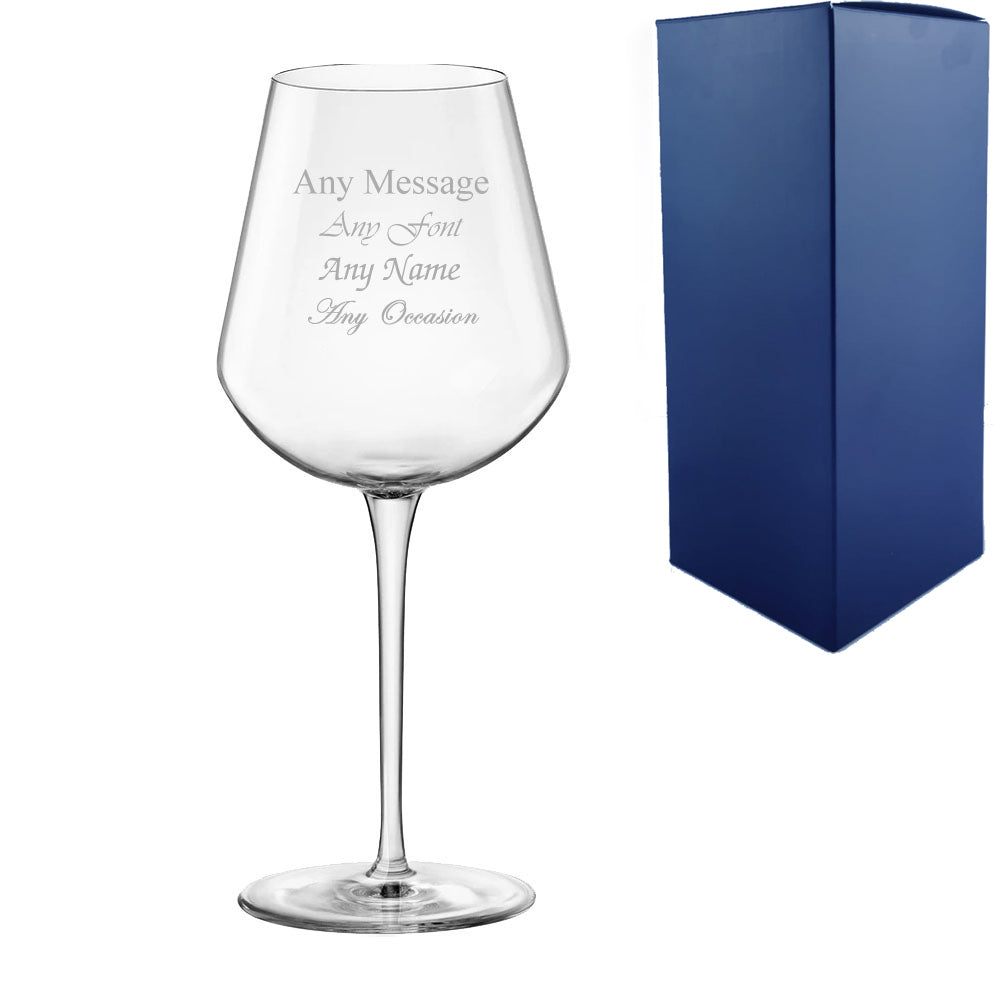 Engraved 560ml Inalto Uno Wine Glass With Gift Box Image 2