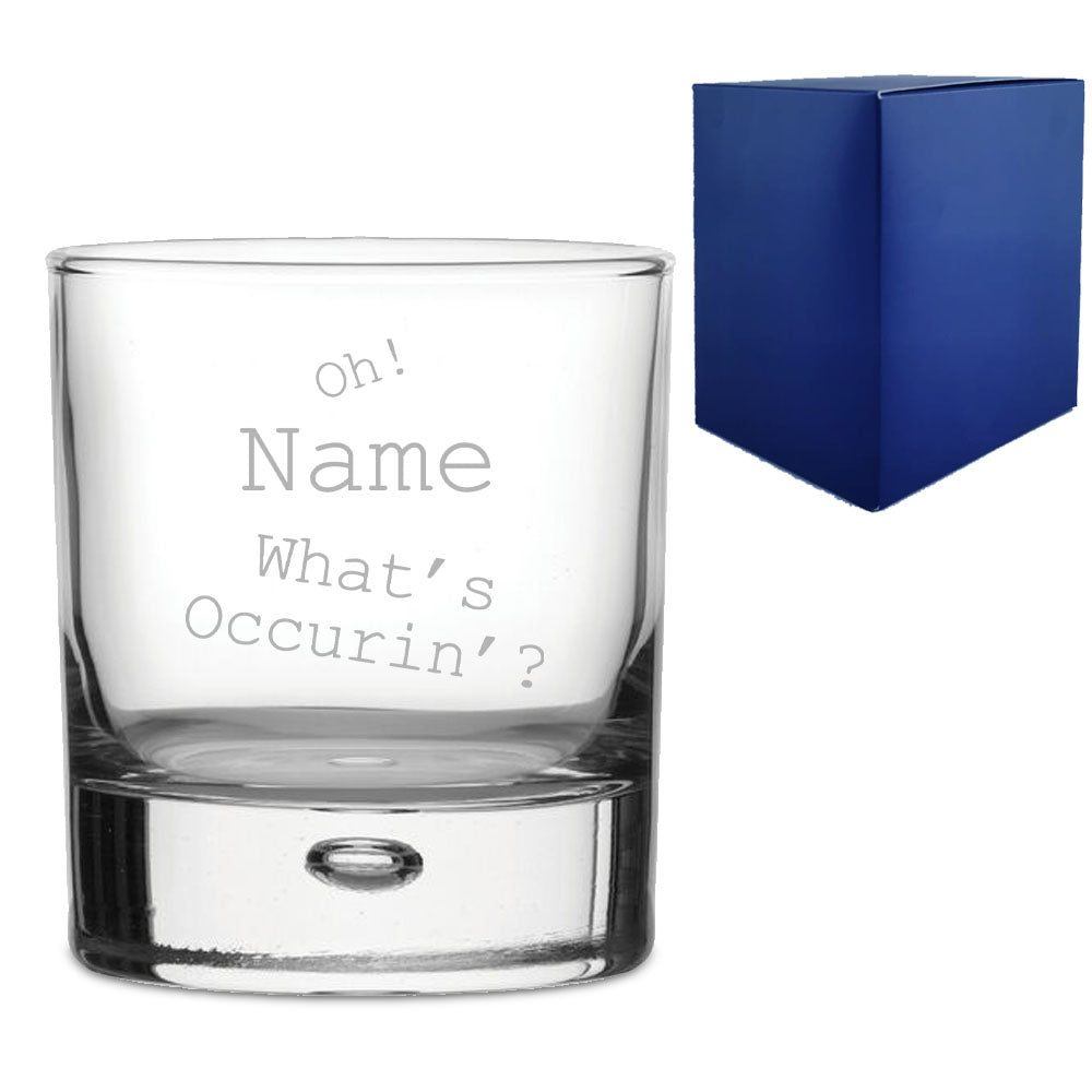 Engraved Novelty Bubble Whisky Tumbler With Gift Box Image 1