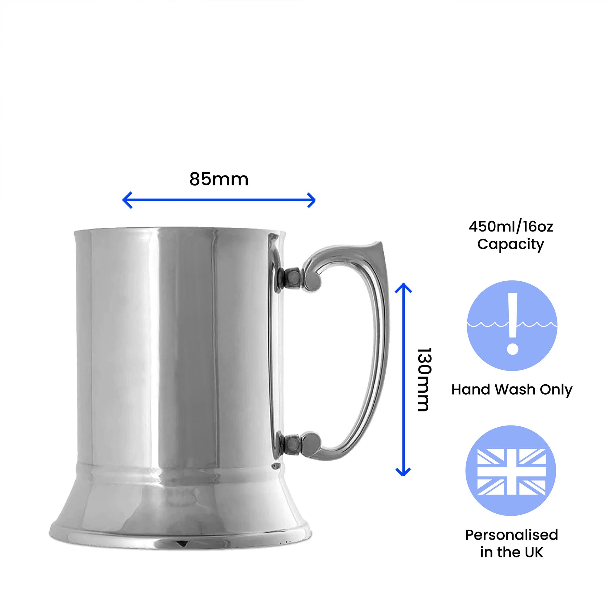 Engraved 17oz Stainless Steel Tankard Image 3