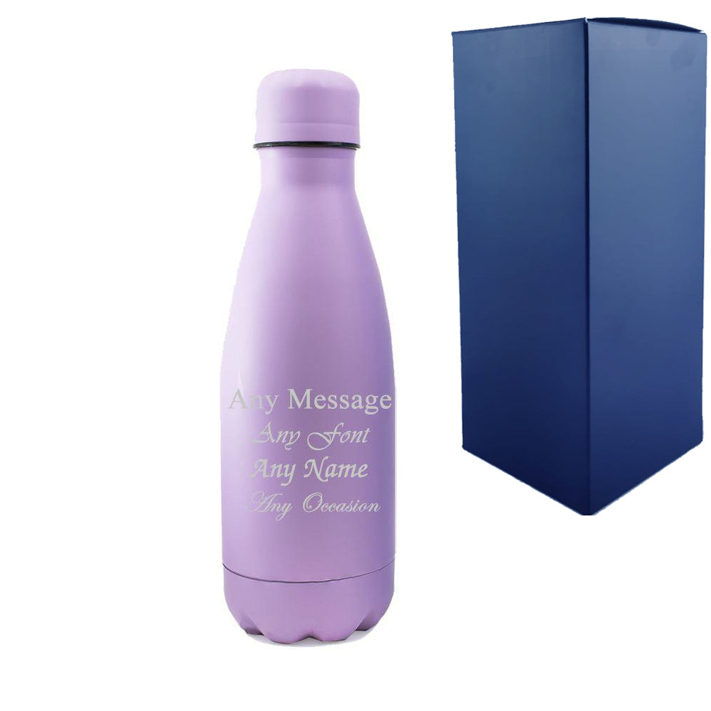 Engraved Purple 350ml Thermal Bottle Image 1