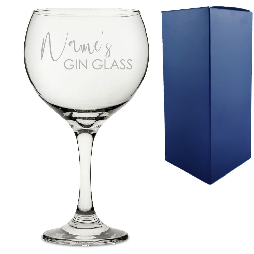 Engraved Name's Gin Glass Gin Balloon Image 1