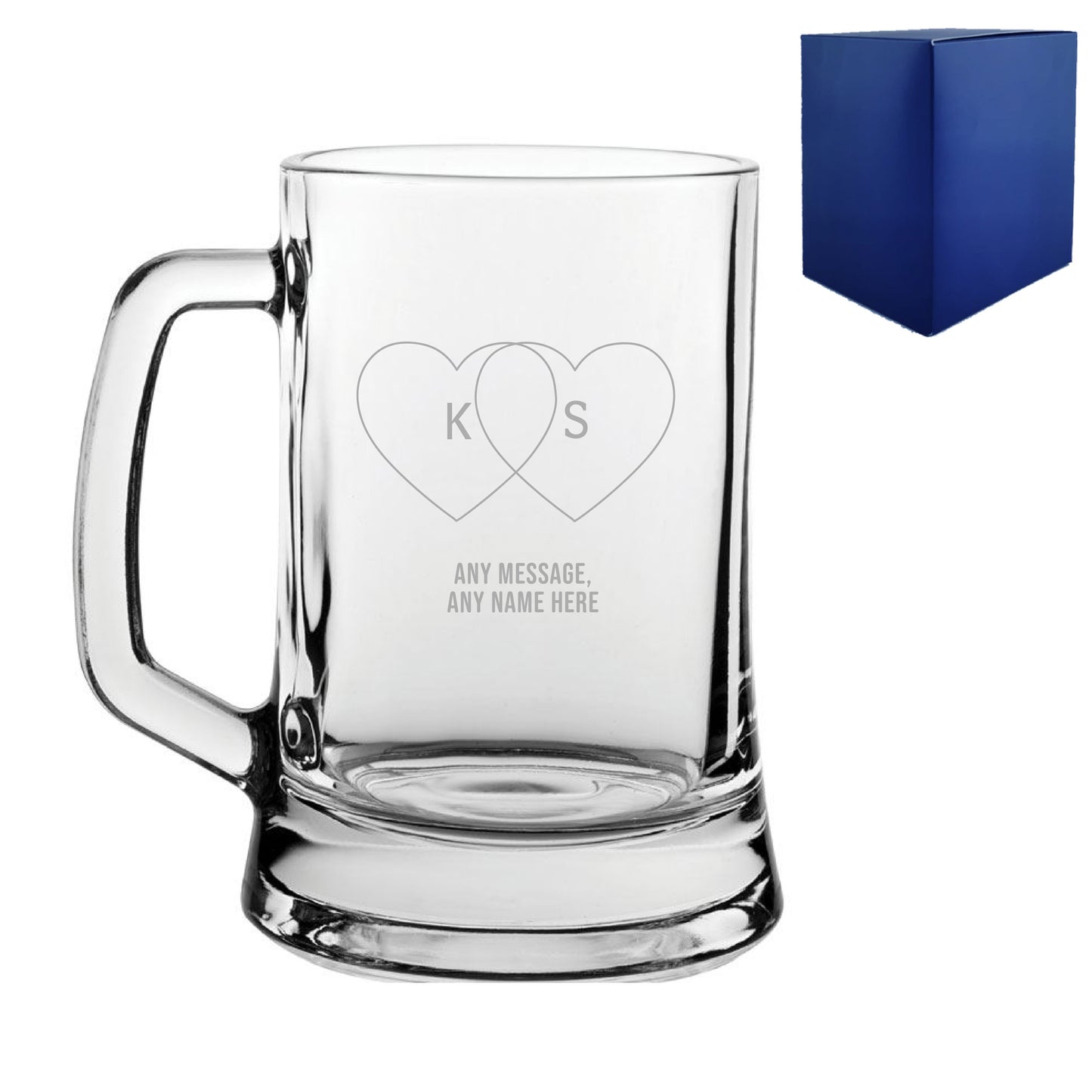 Engraved Valentines Day Beer Mug, Gift Boxed Image 2