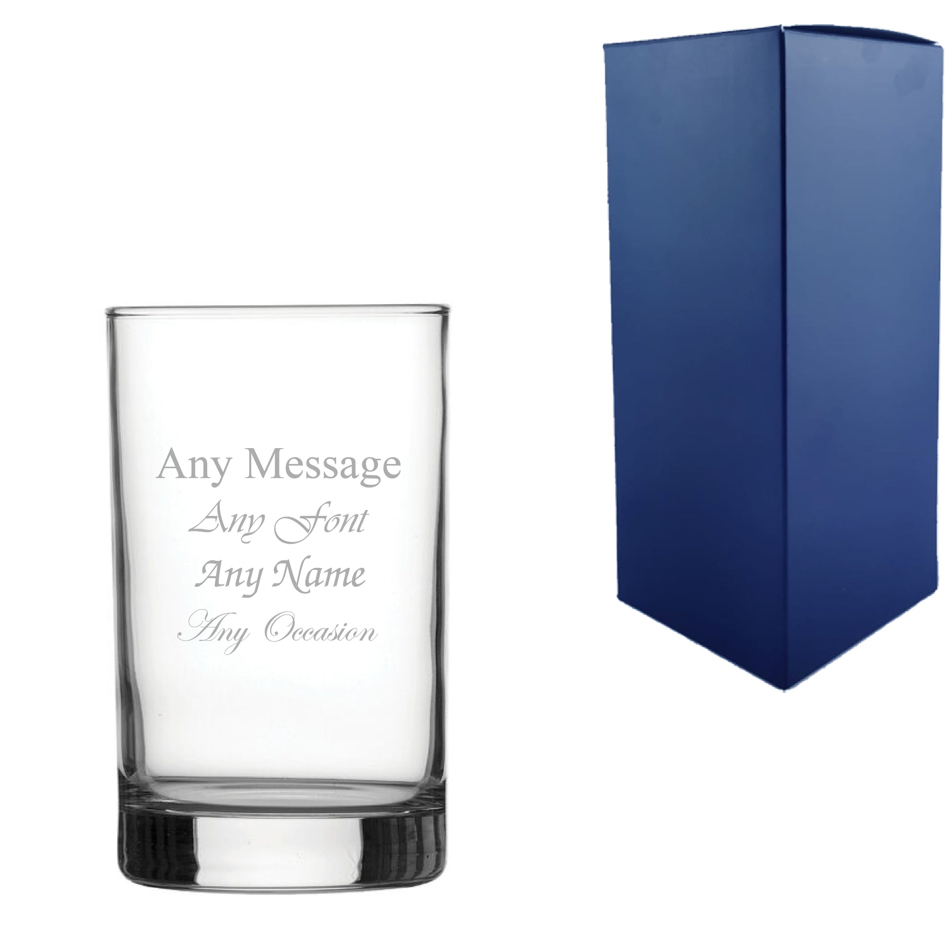 Engraved 8.5oz/251ml Hiball Glass, Any Message for Any Occasion Image 1