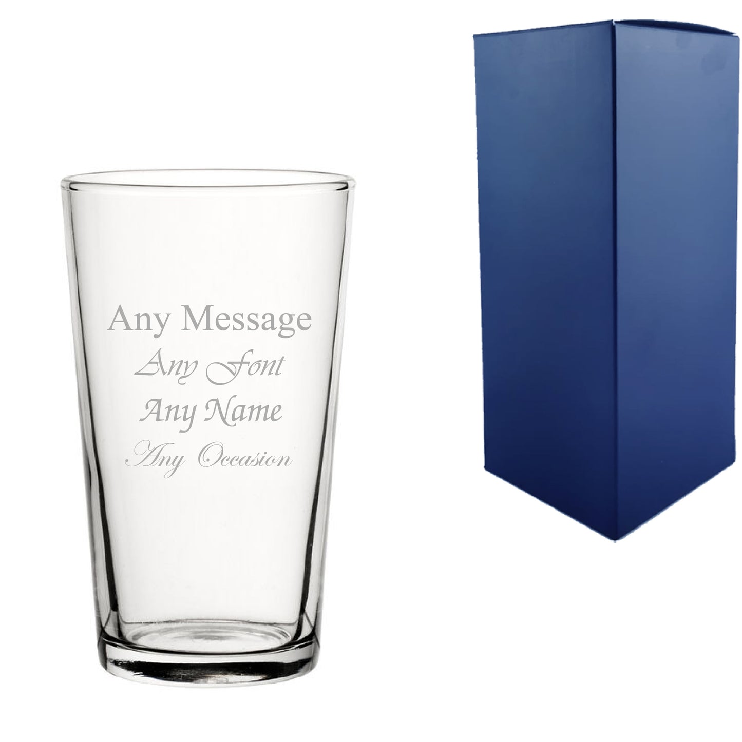 Engraved 10oz/295ml Conical Hiball Glass, Any Message for Any Occasion Image 1