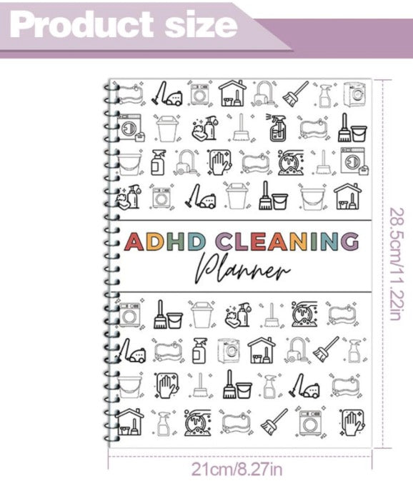 ADHD Cleaning Planner, ADHD Cleaning and Organizing Planner, Bundle Household Cleaning Schedule and Checklist Management, Cleaning List Chart