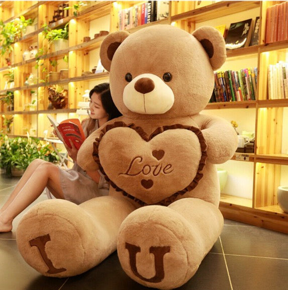 80/100cm Big Size Plush Toy Teddy Bear Giant Pink Soft Stuffed Animals Pillow Dolls