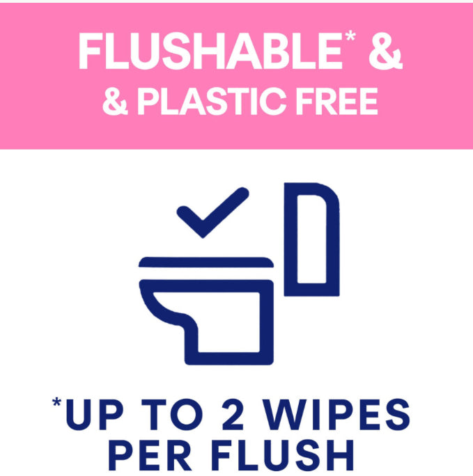 Andrex Fresh and Sensitive Hygiene Wipes, 12 Pack; Flushable Moist Toilet Tissue, Hypoallergenic and Fragrance Free Wet Wipes for Sensitive Skin (Pack