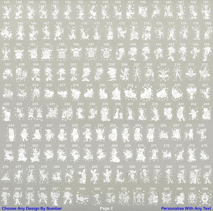 Disney Stitch, Angel And Lilo Highball Glass Designs Engraved And Personalised