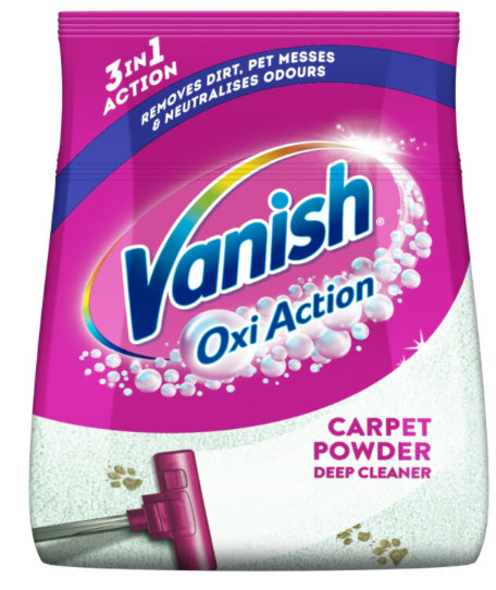 Vanish Oxi Action Upholstery & Carpet Cleaner, Stain Remover Powder for Large Area Cleaning, 650g | Spring Flowers Fragrance | Cleans and Freshens