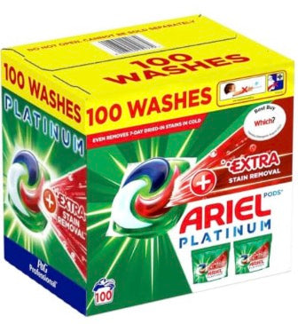 Platinum Washing Pods 100 Washes 2320G +Extra Stain Removal On top
