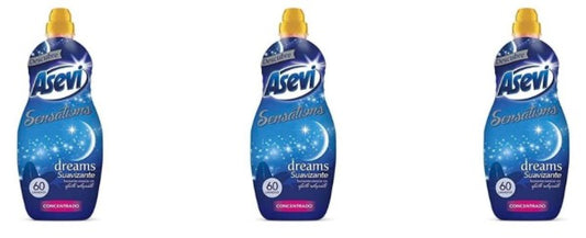 Asevi Sensations Dreams Concentrated Fabric Softener 60 Doses, 1.5L (Pack of 3)