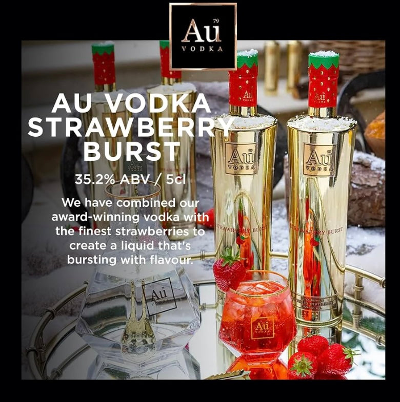 Au Vodka Christmas Crackers, Alcohol Miniatures, 4 x 5 cl