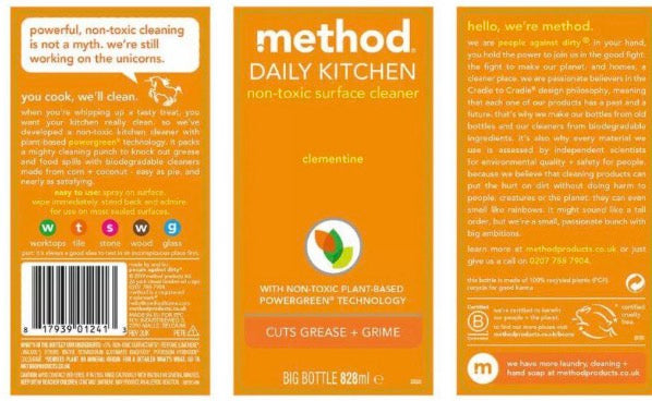 Method Mixed Pack Spray, 3 x 828ml Cleaning Bundle
