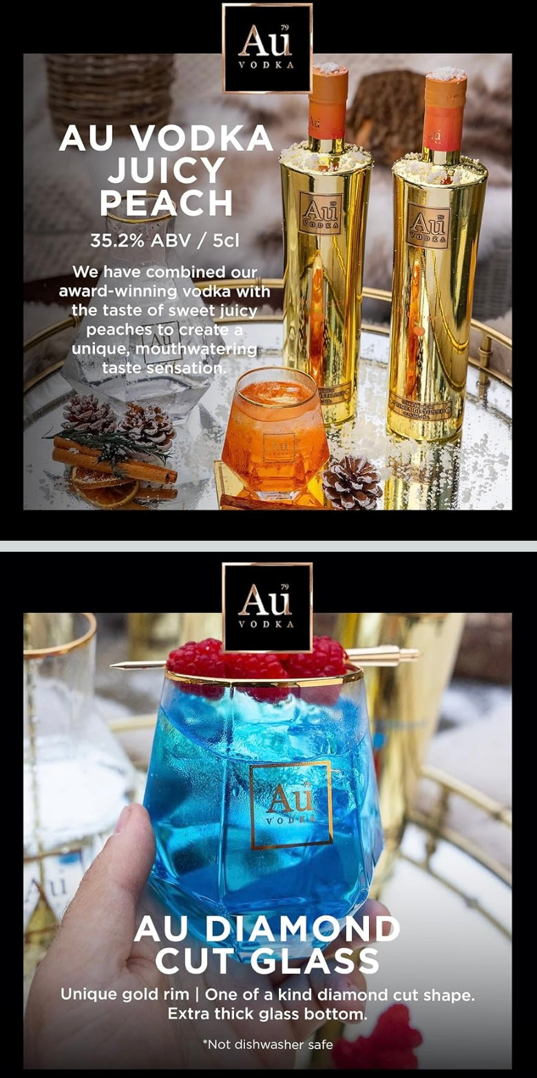 Au Vodka Gift Set, Blue Raspberry, Peach & Pink Lemonade, 3 x 5 cl