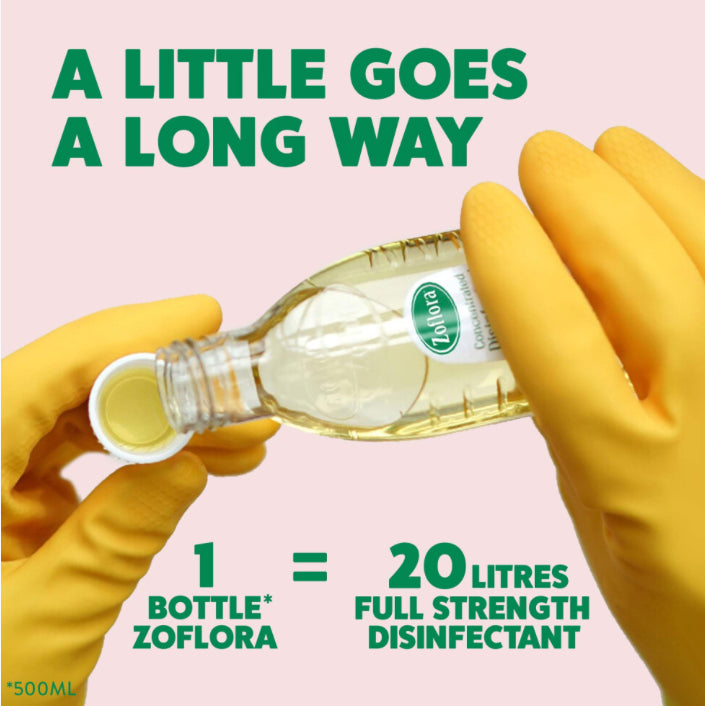 Zoflora Bouquet 500ml, Concentrated Antibacterial Disinfectant, All Purpose Cleaner, Surface Cleaning Solution, Kills Bacteria and Viruses (Pack 2)