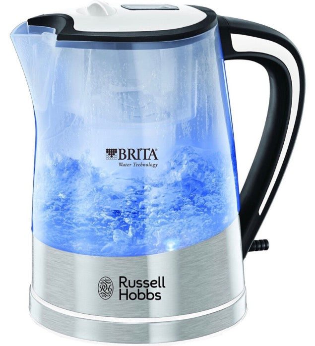 Russell Hobbs Purity Brita Kettle 1L - 22851, 2200W, Maxtra Filter Included, Blue Illumination