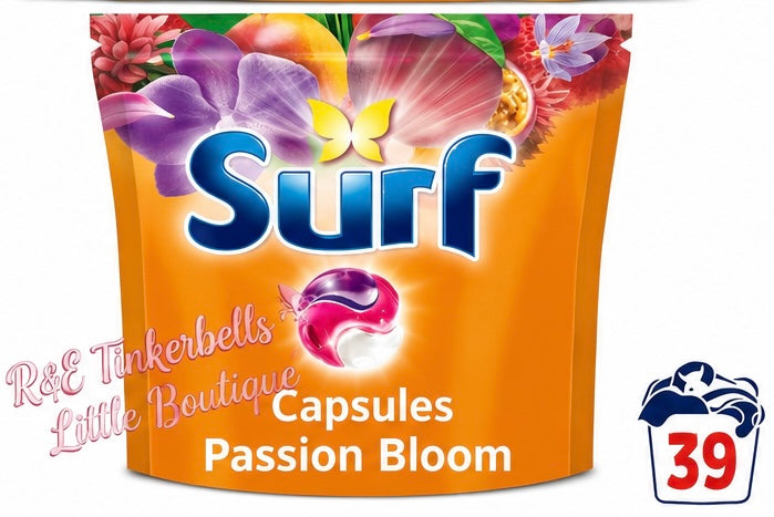 Surf 3 in 1 Laundry Washing Detergent Capsules Passion Bloom, 117 W