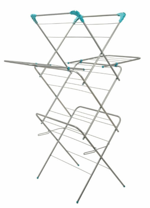 Clothes Airer Dryer 3 Tier Towel Metal Laundry Folding Horse Rack Indoor Outdoor