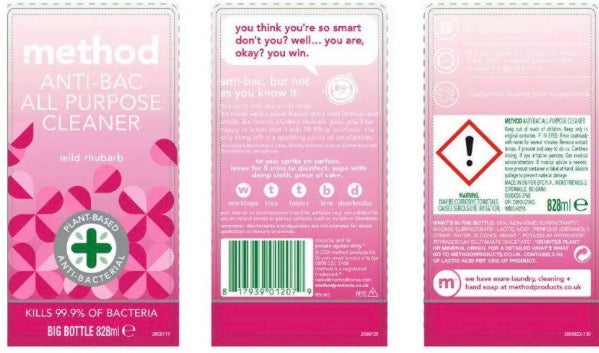 Method Mixed Pack Spray, 3 x 828ml Cleaning Bundle