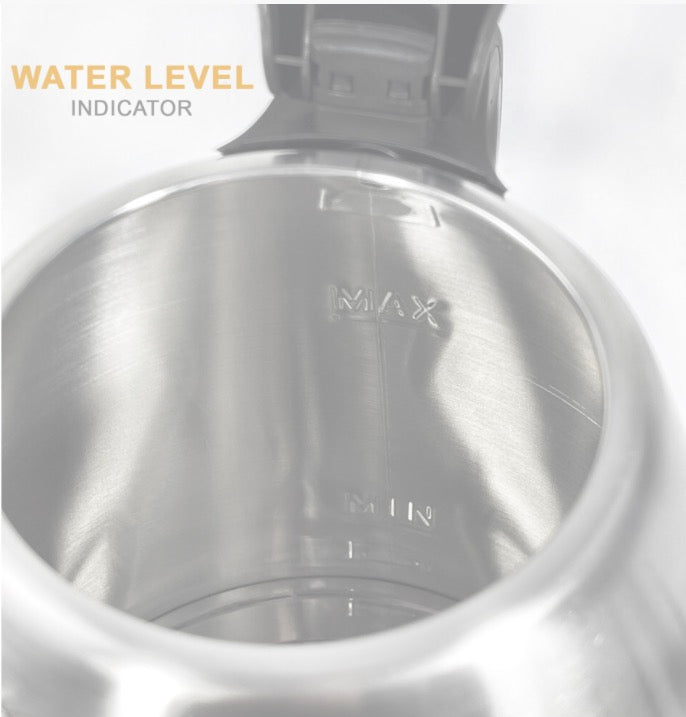 1.8L Electric Kettle Stainless Steel 360 Red Light Portable Jug 1500W