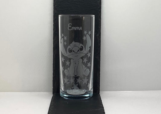 Disney Stitch, Angel And Lilo Highball Glass Designs Engraved And Personalised